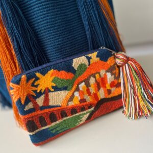 Clutch Rio azul M